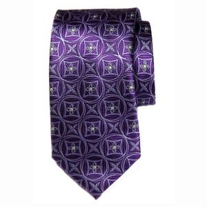 Krimson by Kwame Silk Tie Purple Floral Men's